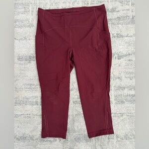 Lululemon Burgundy High-Waisted Leggings - Used